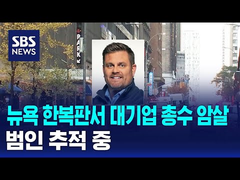 미국 뉴욕 한복판서 대기업 총수 암살…범인 추적 중 / SBS